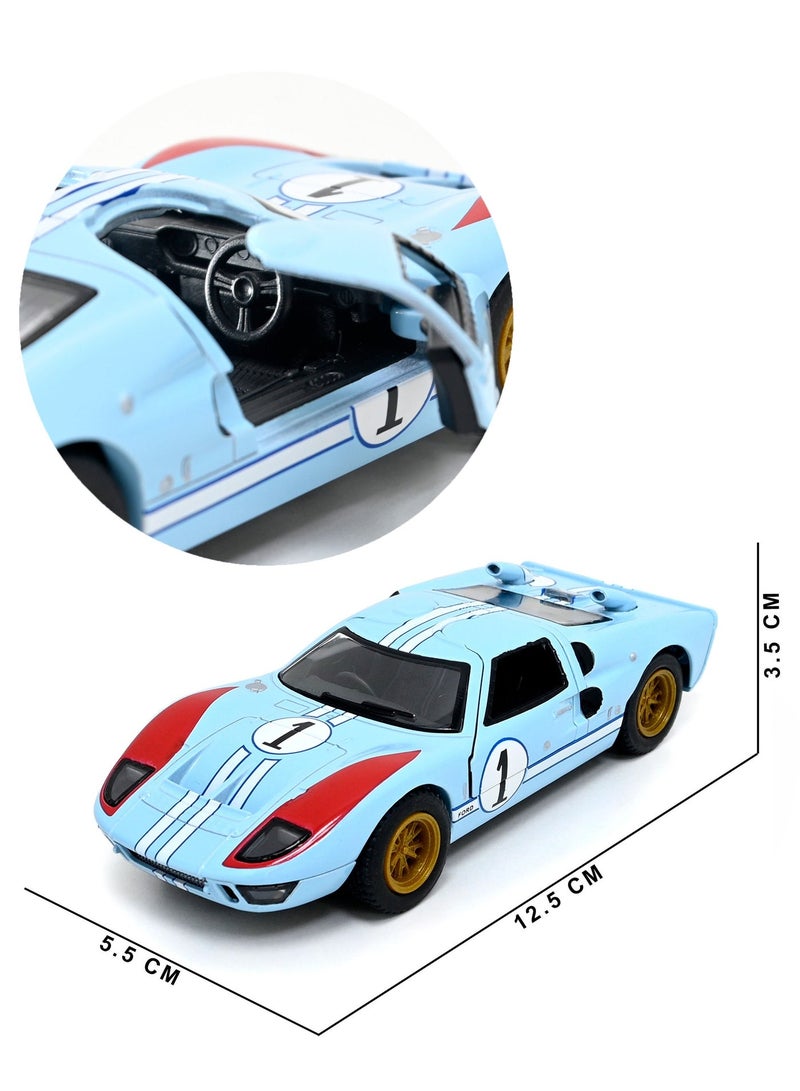 Kinsmart 1966 FORD GT40 MKII Die Cast Metal Doors Openable Pull Back Action Toy Car - Image 3