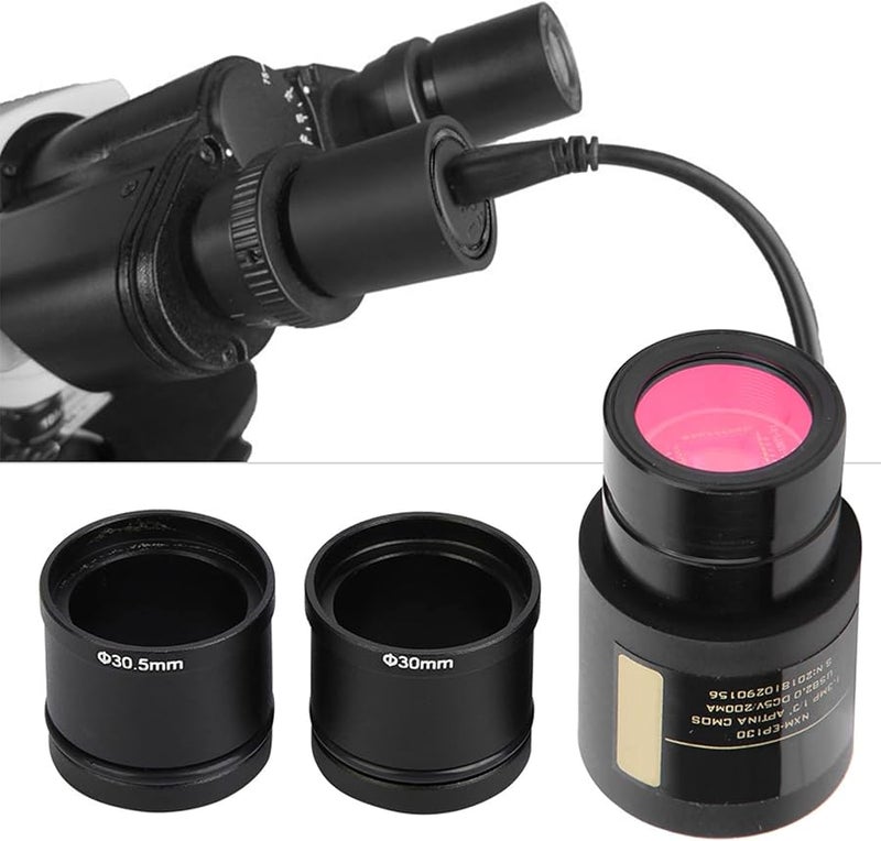 1 3MP USB 2 0 Microscope Electronic Eyepiece with Two Adapter Rings for 23 2MM 30 0MM 30 5MM Microscopes - Image 3
