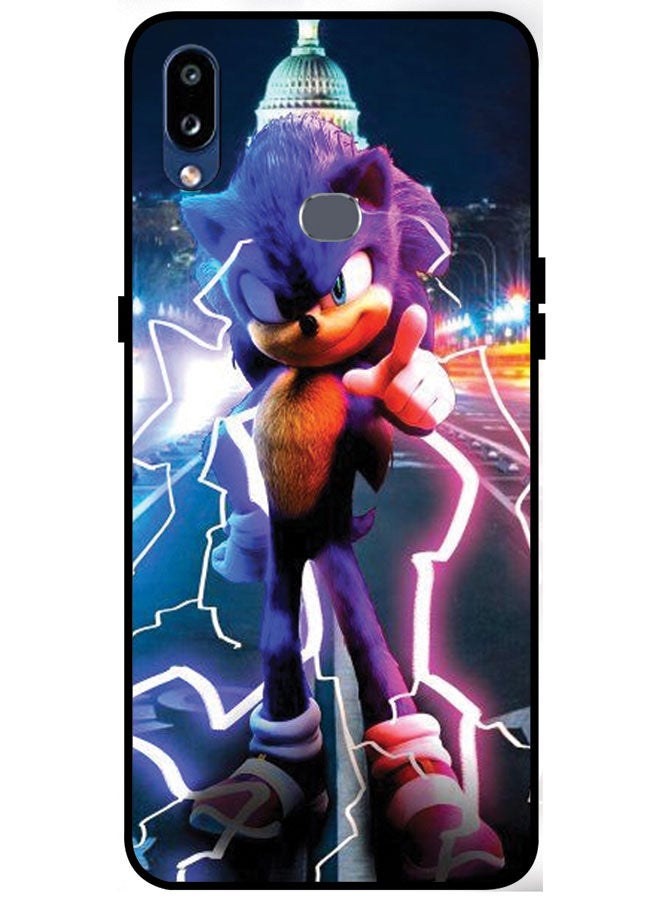 Protective Case Cover For Samsung Galaxy M01s Smart Series Printed Protective Case Cover for Samsung Galaxy M01s Blue & Purple Sonic