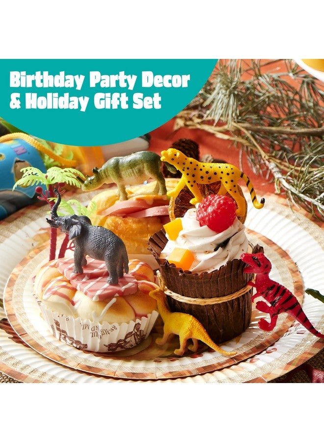 JOYIN 69 Pcs Small Animal Figures, Mini Jungle Toy Set with Sensory Bin, Realistic Wild Forest Playset, Zoo, Ocean, Farm Animals Figurines, Dinosaur Party Favors, Gifts for Boys and Girls, Kids 3-5 - Image 4