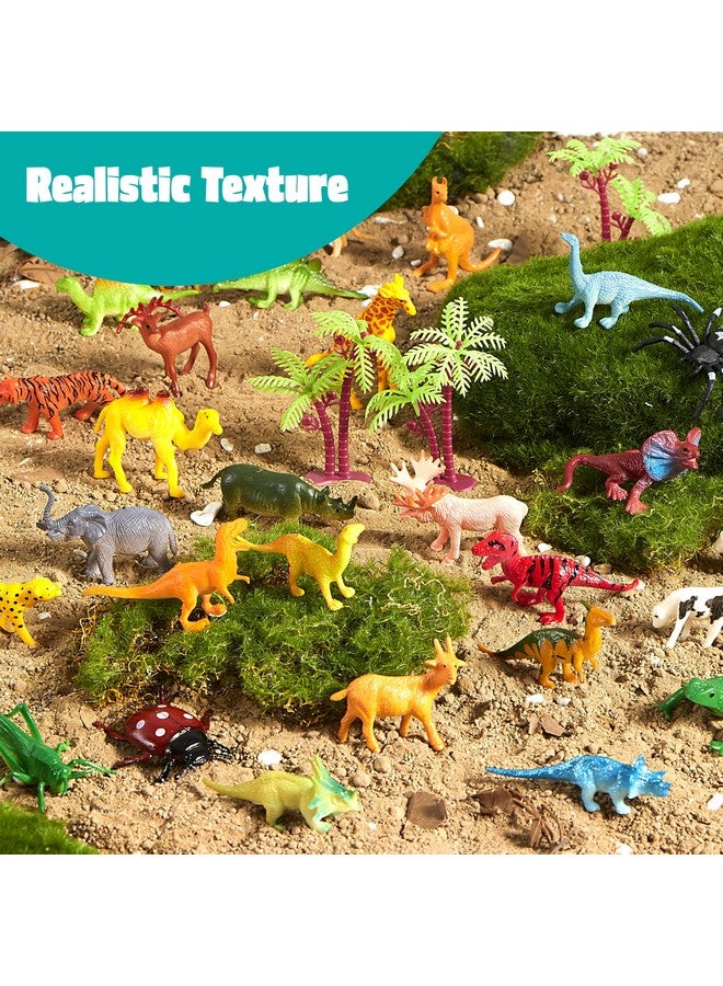 JOYIN 69 Pcs Small Animal Figures, Mini Jungle Toy Set with Sensory Bin, Realistic Wild Forest Playset, Zoo, Ocean, Farm Animals Figurines, Dinosaur Party Favors, Gifts for Boys and Girls, Kids 3-5 - Image 5
