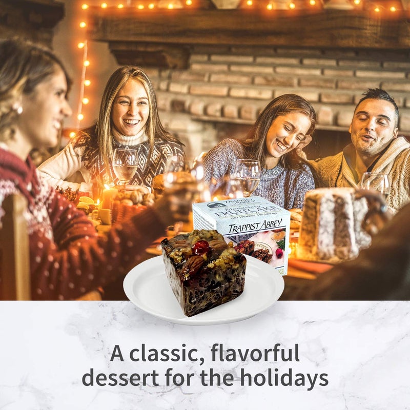 Trappist Abbey Monastery 1-Pound Fruitcake - Moist & Rich Christmas Cake with Candied Fruits & Nuts - Image 3