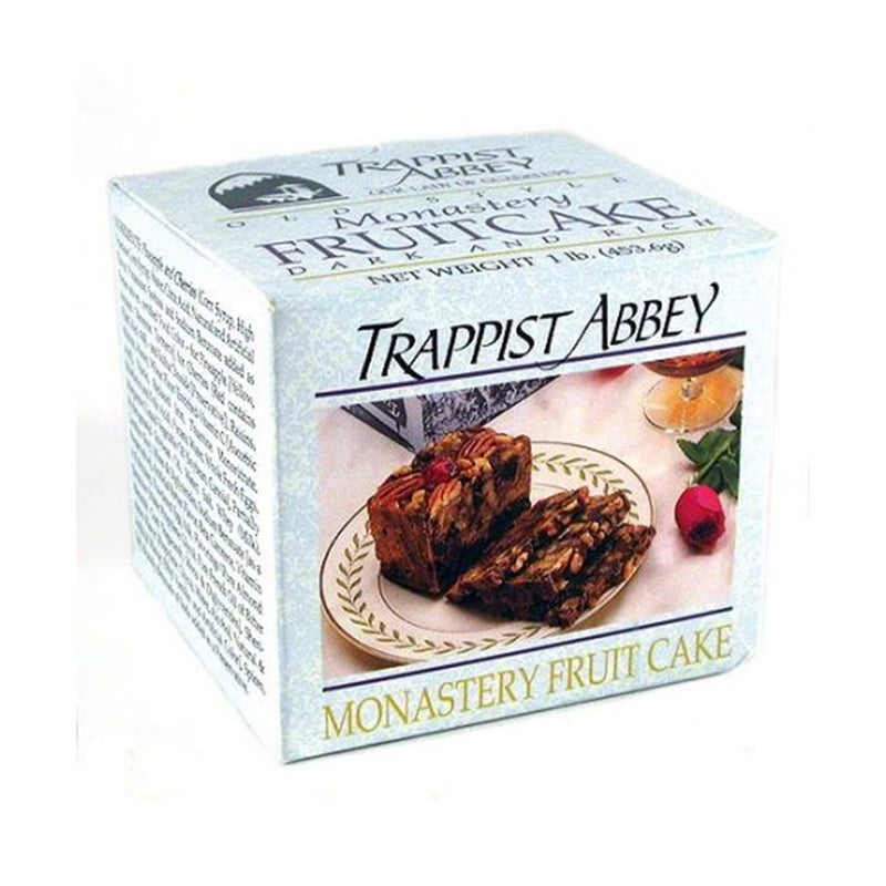 Trappist Abbey Monastery 1-Pound Fruitcake - Moist & Rich Christmas Cake with Candied Fruits & Nuts - Image 1