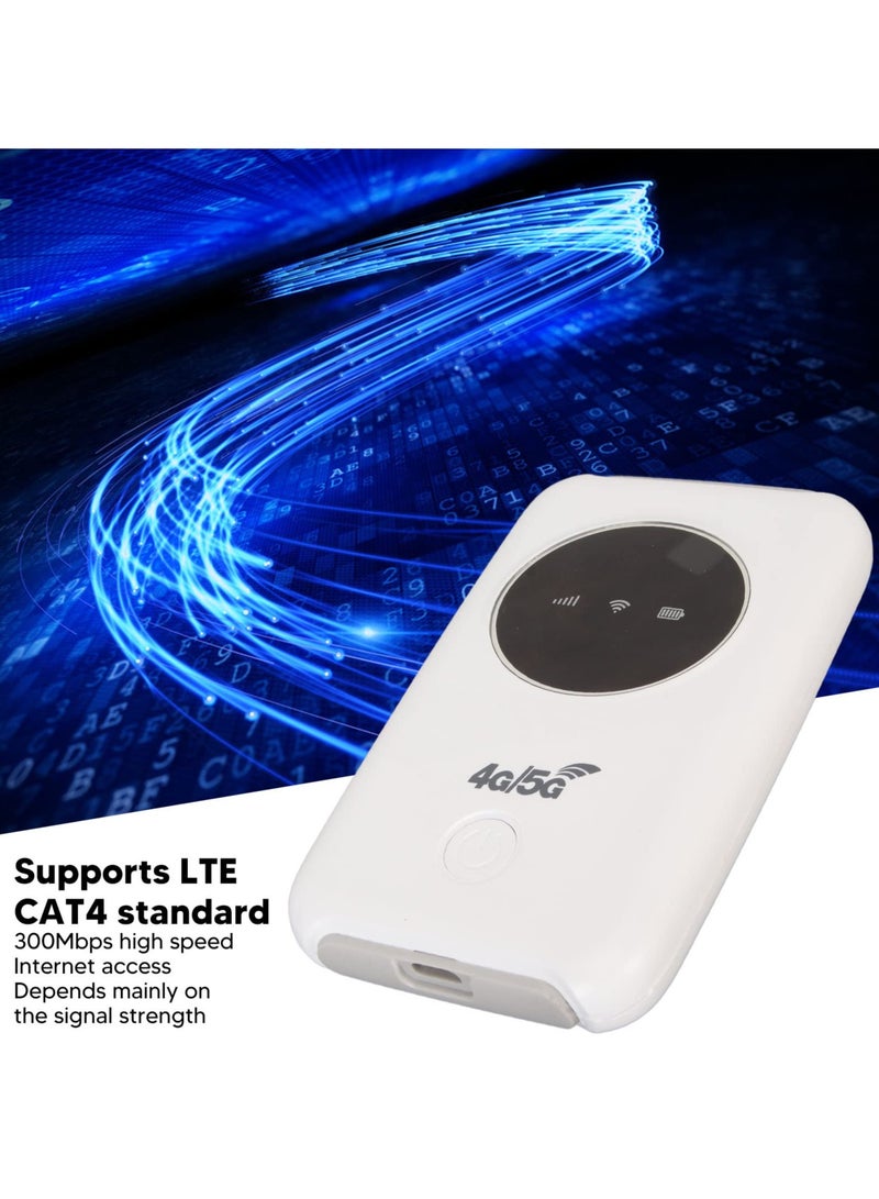 SYOSI 4G LTE USB WiFi Modem Router with SIM Card Slot, Unlocked 5G WiFi Hotspot Device, 300Mbps Mobile Router Built in 3200MAh Battery, Supports 10 Devices, for Outdoor Live  - Image 4