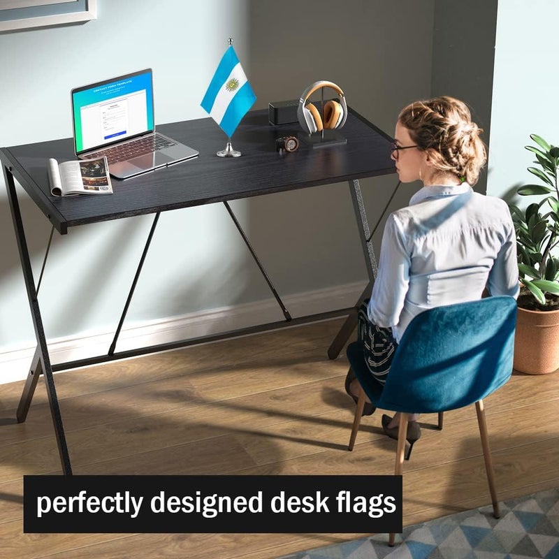 mflagperft Argentina Flag Argentine Flags, Small Mini Argentine Desk Flag, Used for Table Office Classroom Home Patriotic Events Decorations - Image 3