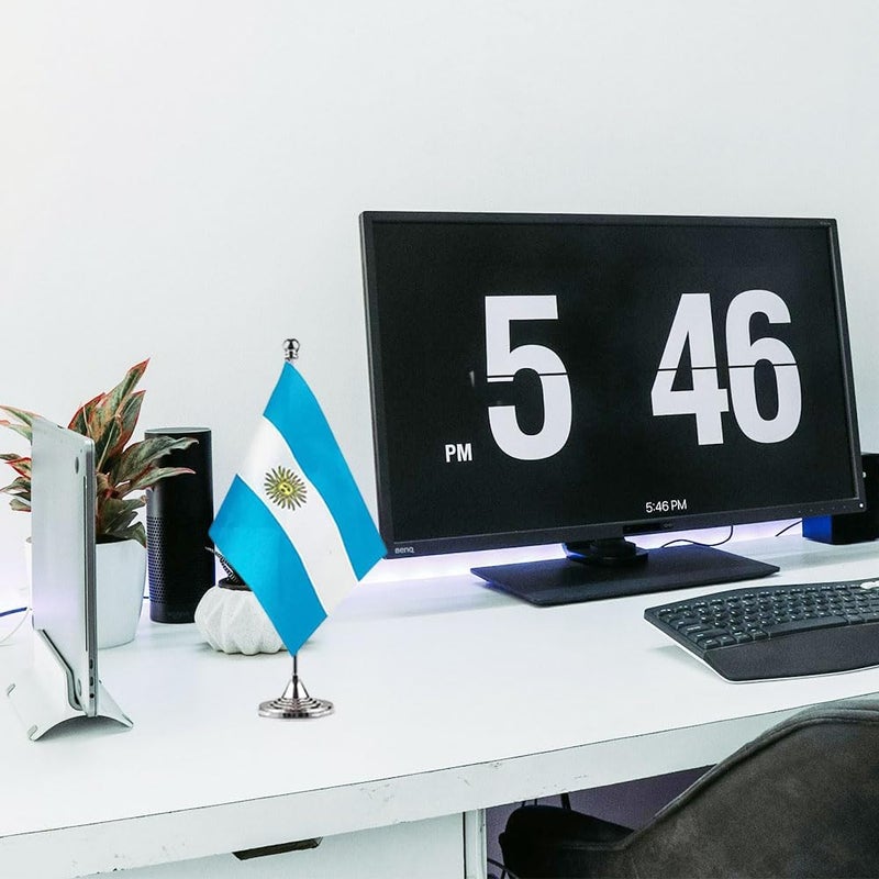 mflagperft Argentina Flag Argentine Flags, Small Mini Argentine Desk Flag, Used for Table Office Classroom Home Patriotic Events Decorations - Image 5