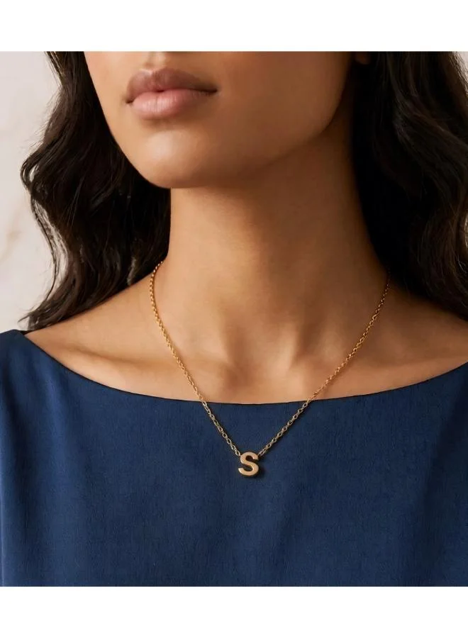 Rovaux  Initial S Pendant Necklace for Women | Best Price UAE