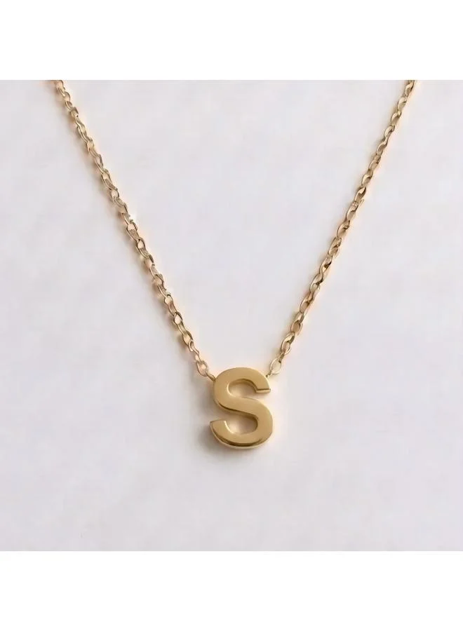 Initial S Pendant Necklace