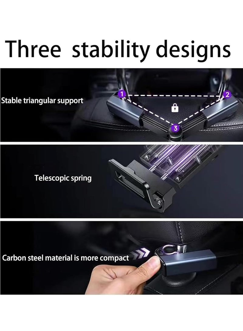 Car Rear Pillow Phone Holder Tablet iPad Holder 360 Degree Rotating Foldable Holder Suitable for 4.7-12.9 inch Mobile Phones and Tablets - Image 4