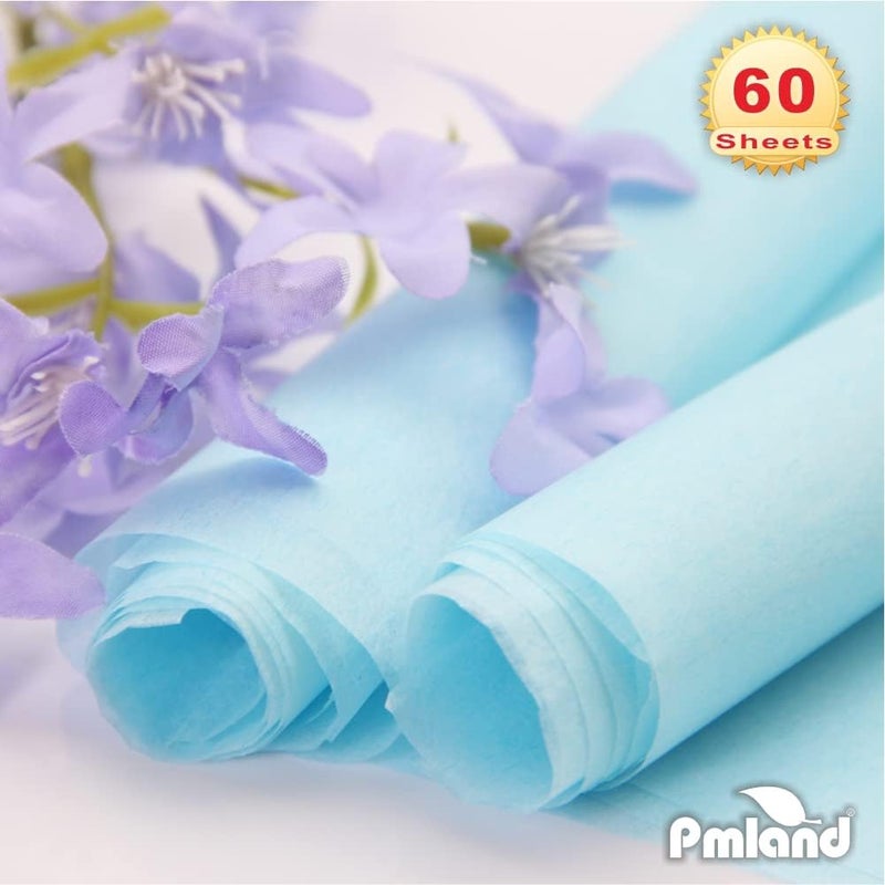 PMLAND Gift Wrapping Tissue Paper - Light Blue Color - 20 Inches x 26 Inches 60 Sheets - Image 5