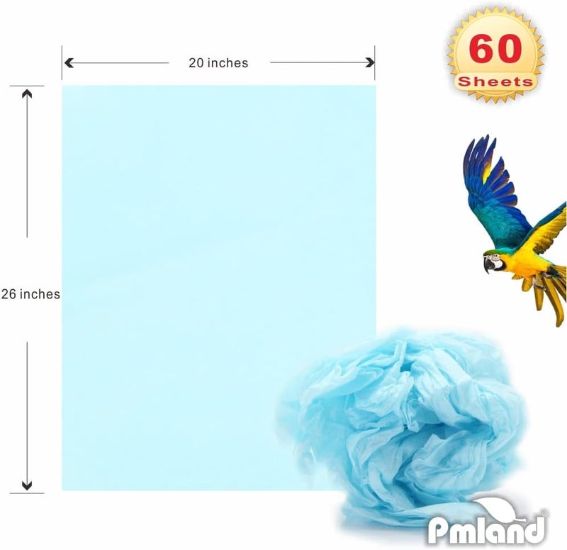 PMLAND Gift Wrapping Tissue Paper - Light Blue Color - 20 Inches x 26 Inches 60 Sheets - Image 4
