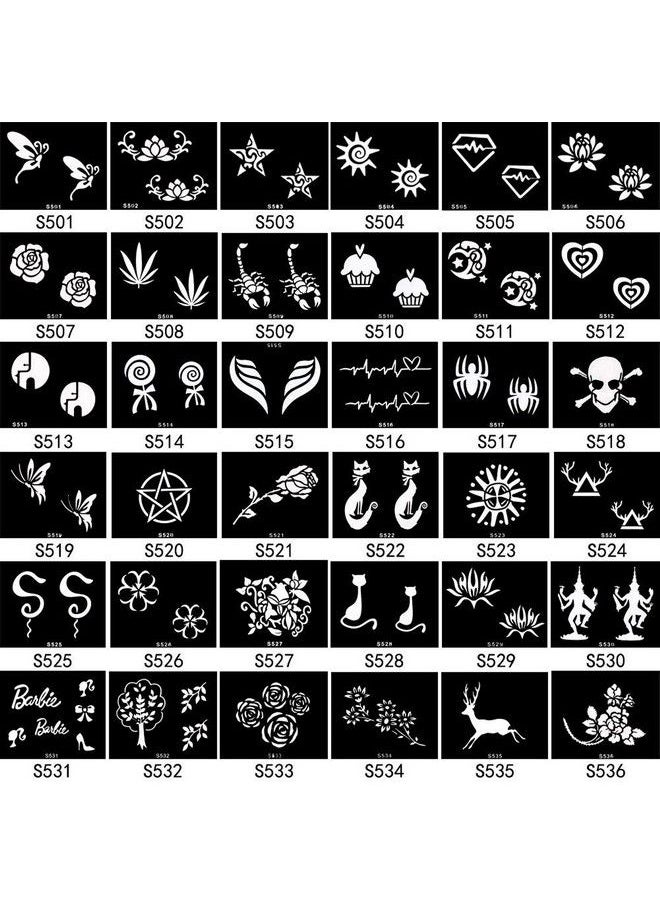 ivana's - Heena Mehandi Tatto Stencil Set For ; Hand ; Body ; Fingure ; Face ; Heena Art Temporary Tatto For Kids Girls & Women Design Niv311 - Image 1