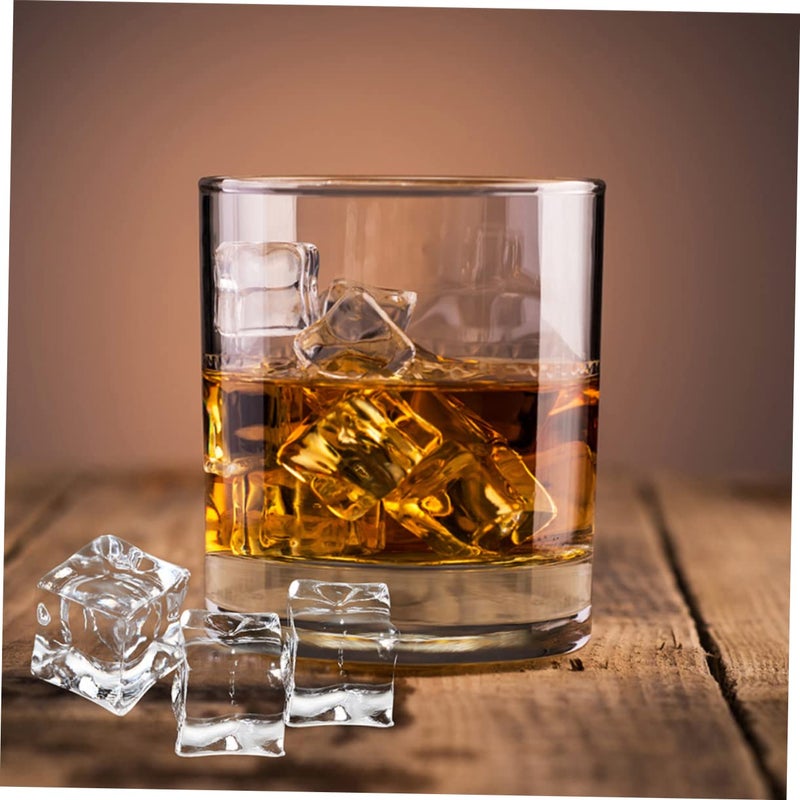 Clear Acrylic Fake Ice Cubes 100pcs Transparent 2x2x2cm Realistic Decorative Photo Props - Image 3