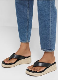 Ginger Thong Detail Mid Wedge Sandal  - Image 5