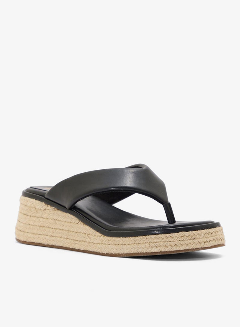 جينجر صندل ويدج متوسط بتفاصيل ثونغ - Image 2