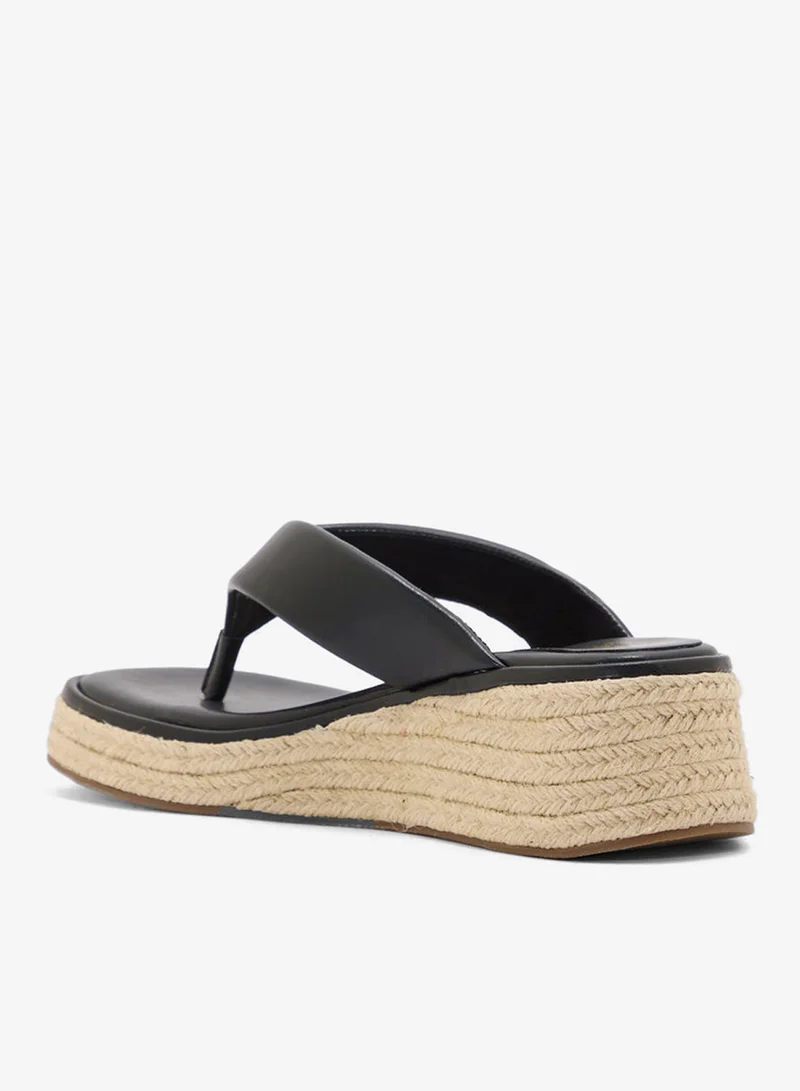 Ginger Thong Detail Mid Wedge Sandal