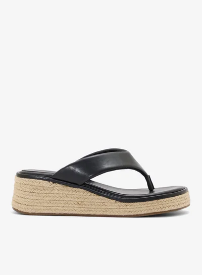 Ginger Thong Detail Mid Wedge Sandal