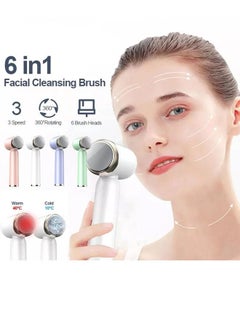 Beurer 6 In 1 Ultrasonic Electric Face Cleansing Brush Hot & Cold Compress Therapy Facial Exfoliating Pore Cleaner Blackhead Removal  - Image 2