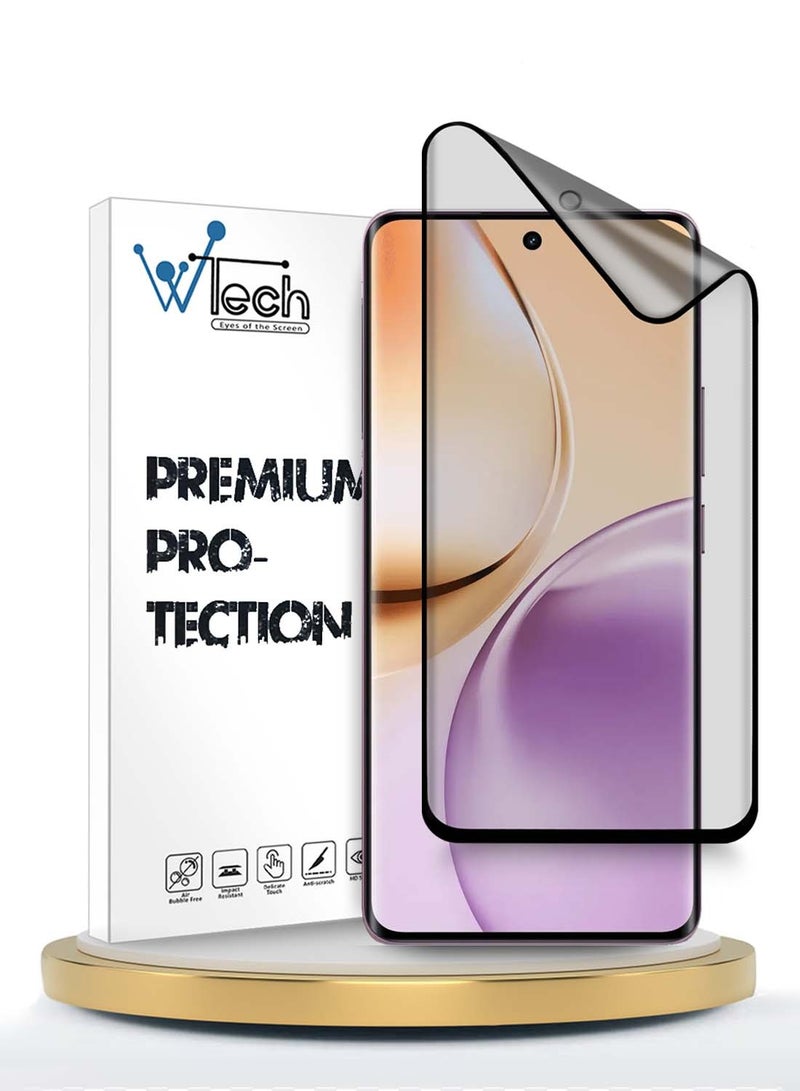 Wtech Realme 14 Pro 5G 2025 Premium Edge-Pro Matte Ceramic Full Glue Full Cover Matte Flexible Screen Protector (MSGPCN) - Clear/Black - Image 1