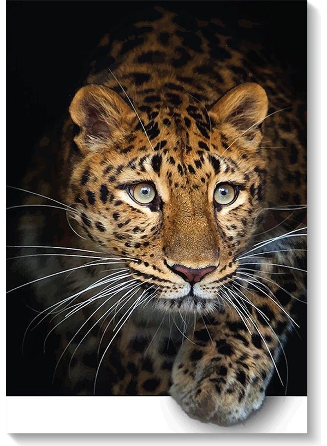 RYN فن الجدران بطباعة الفهد أسود/بني 40x60 سم - Image 1