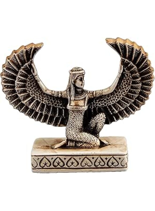 Ancient Egyptian statue of Isis wings Goddess of fertility and was also known as the goddess of motherhood, magic, death, healing, and rebirth Her name means Queen of the throne made in Egypt.