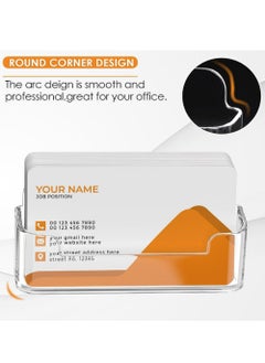 Generic 3-Pack Acrylic Business Card Holder for Desk Plastic Display Clear Business Card Stand Desktop Business Card  - Image 4