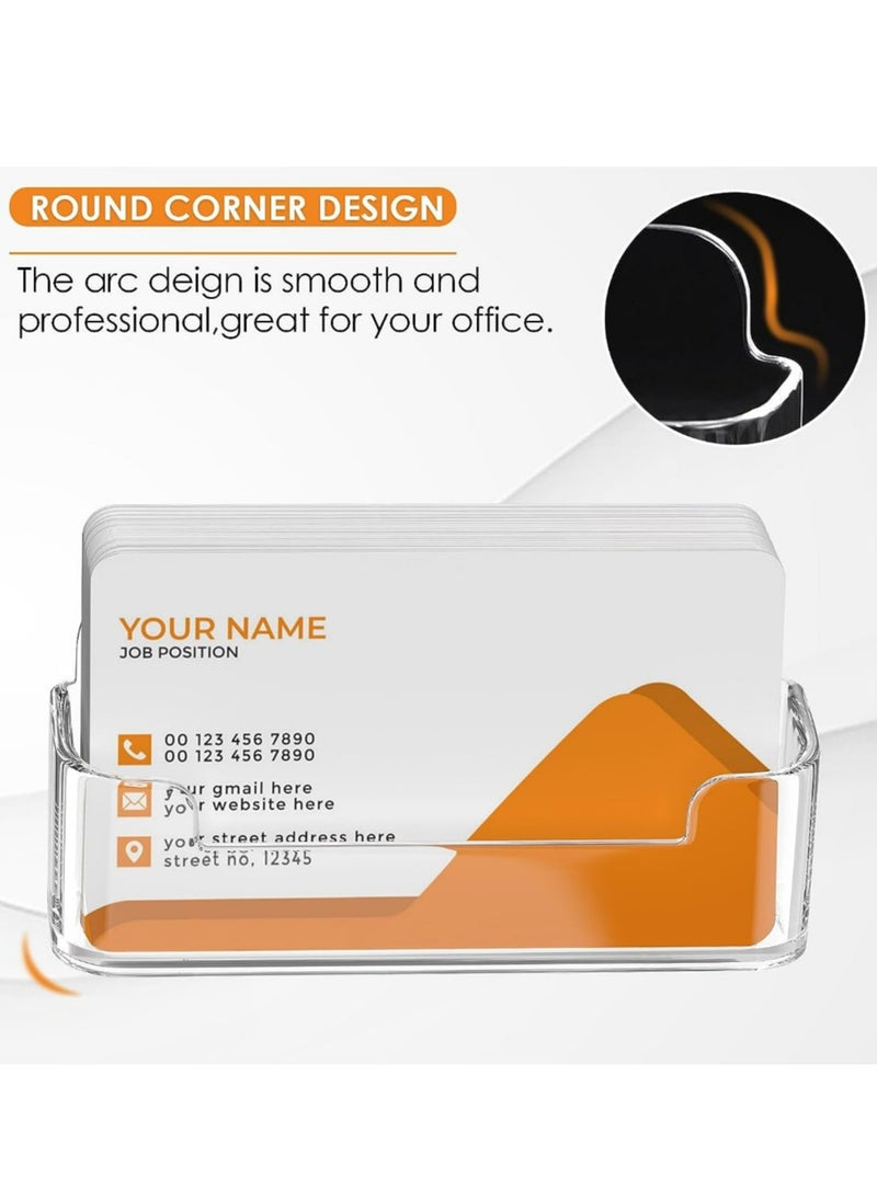 Generic 3-Pack Acrylic Business Card Holder for Desk Plastic Display Clear Business Card Stand Desktop Business Card  - Image 4