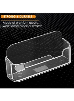 Generic 3-Pack Acrylic Business Card Holder for Desk Plastic Display Clear Business Card Stand Desktop Business Card  - Image 5