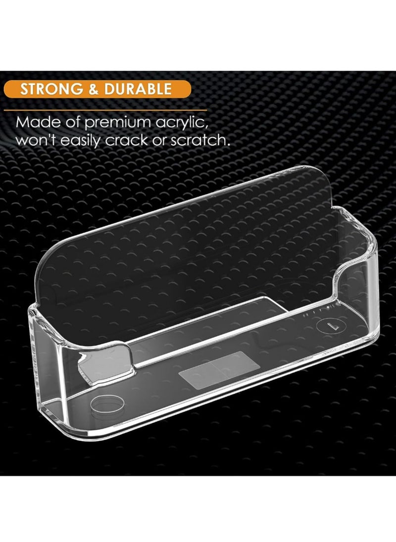 Generic 3-Pack Acrylic Business Card Holder for Desk Plastic Display Clear Business Card Stand Desktop Business Card  - Image 5