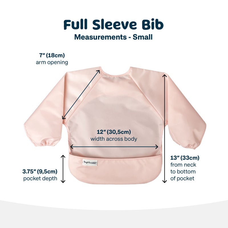 Tiny Twinkle Long Sleeve Bib for Babies & Toddlers - 2 Pack Waterproof Smock Bibs for Eating - Machine Washable & Mess-Proof, Baby Feeding Essential & Shower Must-Have (Rose Burgundy,2-4Y) - Image 2