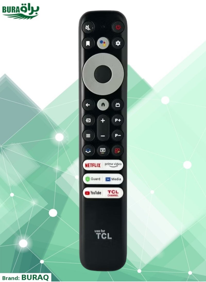 BURAQ Universal Remote Control Replacement for TCL Mini-LED QLED 4K UHD Smart TV 75R646 65R646 55R646 75S546 65S546 55S546 50S546 43S446 50S446 55S446 65S446 75S446 85S446 (No Voice Function) 