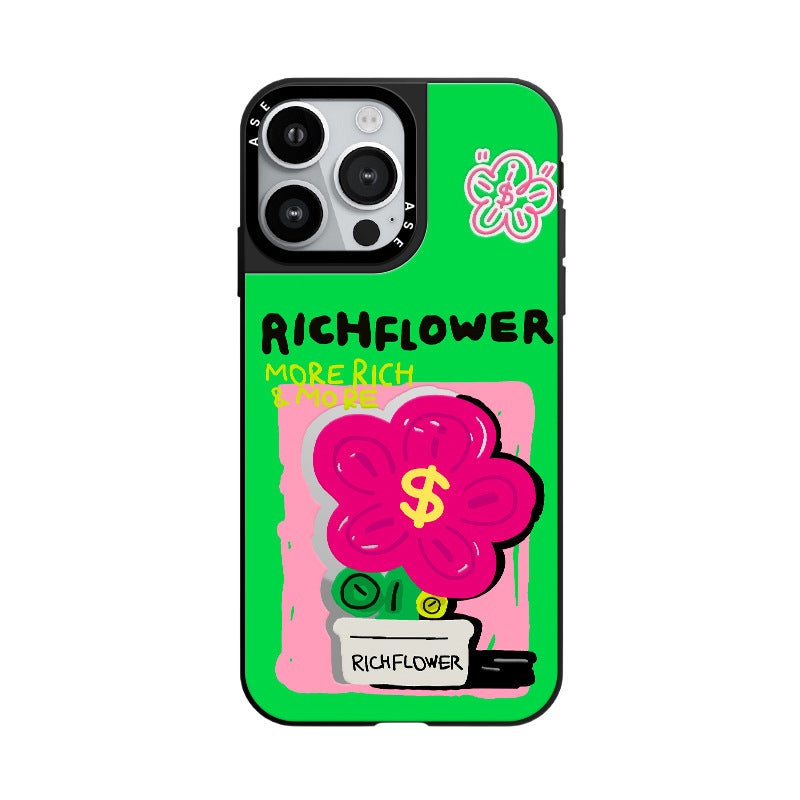 Shockproof Painted Acrylic Phone Case for iPhone 16 Pro - Clear/Mirror Frame with MagSafe Option - Image 4