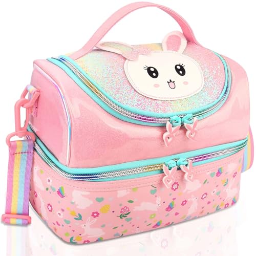 RHCPFOVR Kids Lunch Bag - Double - Decker Cooler Insulated Lunch Box for Boys Girls,Washable Lunch Bag and Reusable Toddler Lunchbox for School and Daycare - Image 1