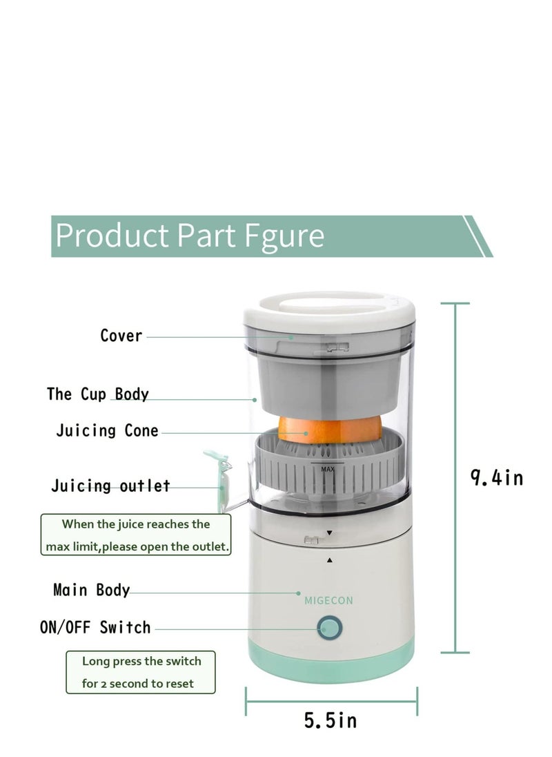 Generic - Citrus Juicer Machines Fruit Electric Orange Juicer Squeezer USB Rechargeable Easy Press Lemon Lime Orange Grapefruit Juice Squeezer Easy to Clean fruit juicer - Image 1