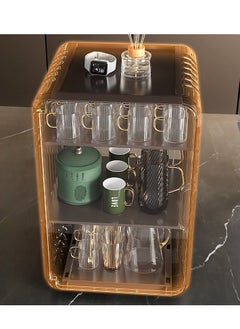 EqiEch Storage Cabinet Dust-Proof Drinkware Storage Box Transparent Acrylic Material Dark Grey  - Image 3