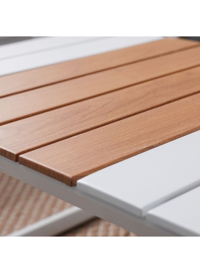 DANUBE HOME مجموعة أرائك خارجية 5 مقاعد ألبا | أثاث حديقة بإطار ألمنيوم | تصميم حديث لمجموعة أرائك في الفناء | طاولة وكراسي للجلوس في الحديقة الخارجية - Image 4