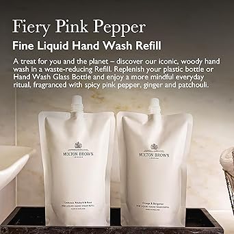 MOLTON BROWN Molton Brown Fiery Pink Pepper Fine Liquid Hand Wash Glass Bottle  - Image 4