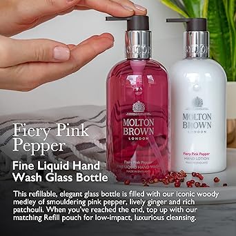 MOLTON BROWN Molton Brown Fiery Pink Pepper Fine Liquid Hand Wash Glass Bottle  - Image 3