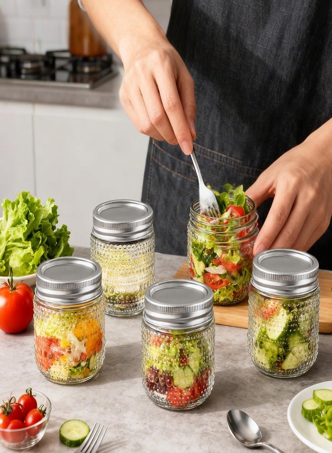 FULGNU 8 oz Mason Jars With Lids,12 Packs Small Mason Jars, Half Pint Glass Canning Jars for Jams, Jelly, Sauces, Desserts, chia pudding, Pickle, Gift - Image 2