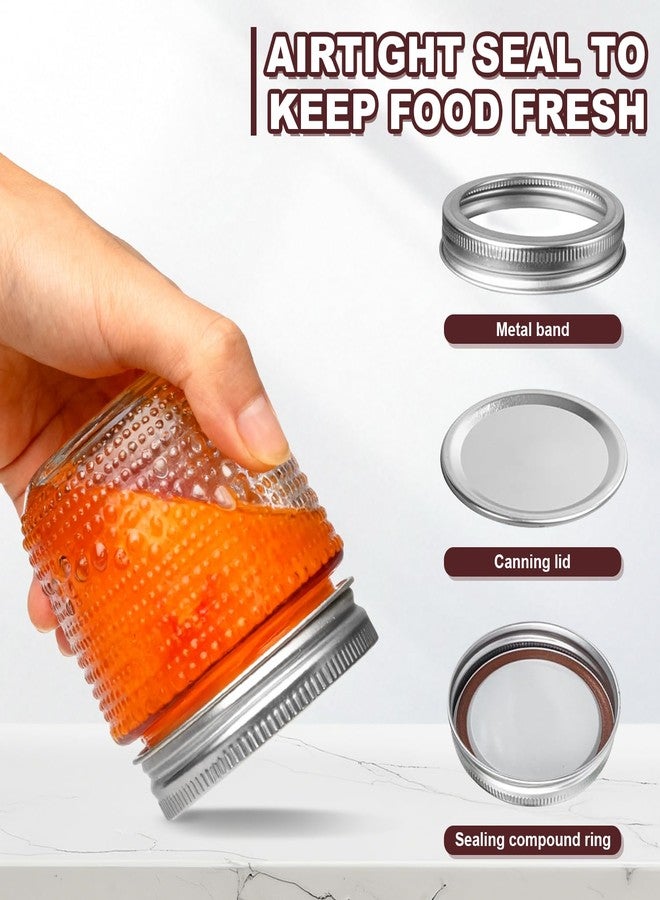 FULGNU 8 oz Mason Jars With Lids,12 Packs Small Mason Jars, Half Pint Glass Canning Jars for Jams, Jelly, Sauces, Desserts, chia pudding, Pickle, Gift - Image 5