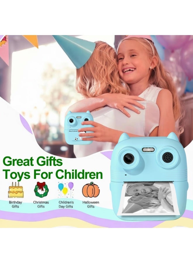 Kids Camera Instant Print,1080P Kids Instant Cameras that Print Photos,Christmas Birthday Gifts for Girls Age 3-12,Portable Toy for 3 - 10 Year Old Girls Boys - Image 3