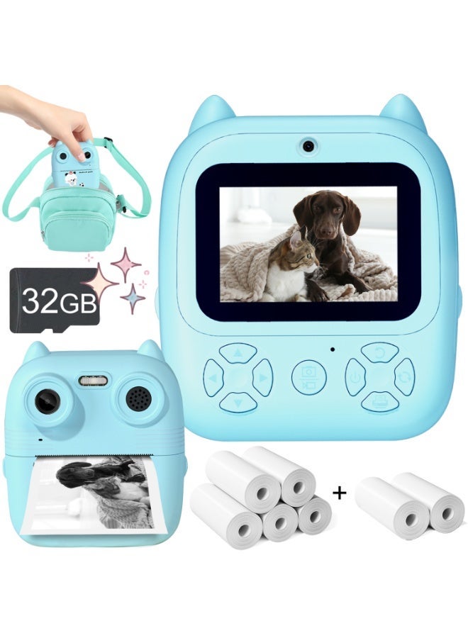 Kids Camera Instant Print,1080P Kids Instant Cameras that Print Photos,Christmas Birthday Gifts for Girls Age 3-12,Portable Toy for 3 - 10 Year Old Girls Boys - Image 1