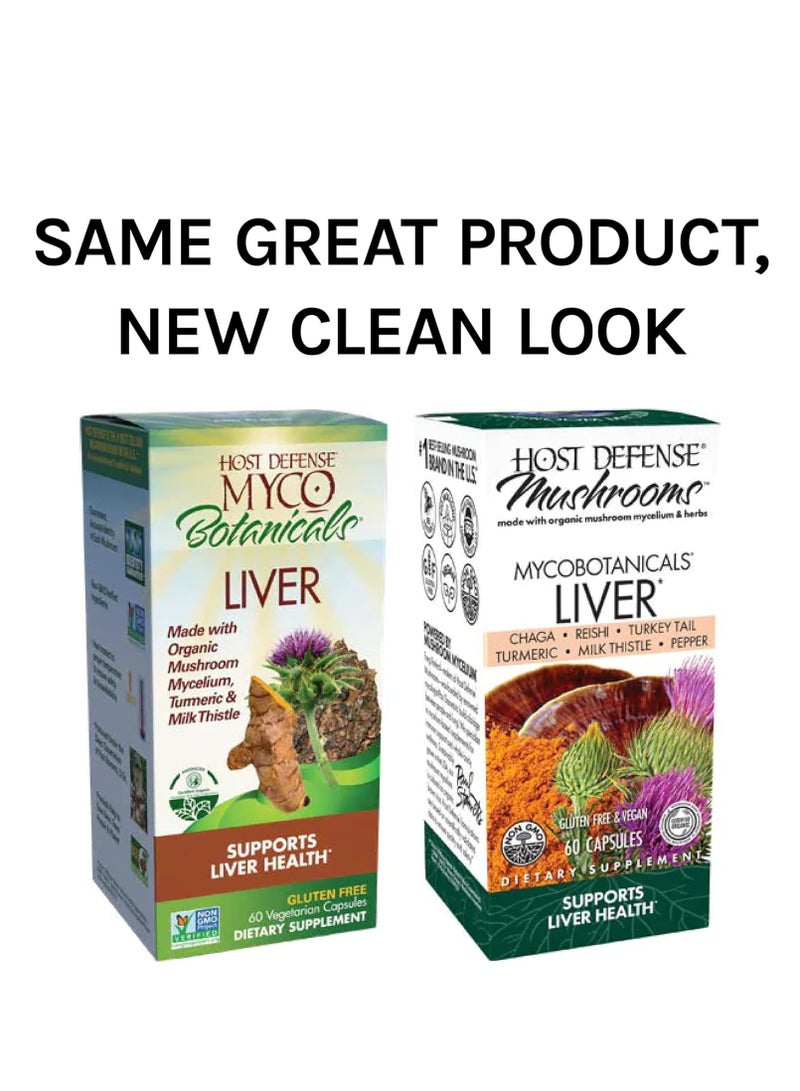 Host Defense MycoBotanicals Liver Capsules, Supports Liver Health and Detoxification, Mushroom and Herb Supplement, 60 Capsules, Unflavored - Image 2