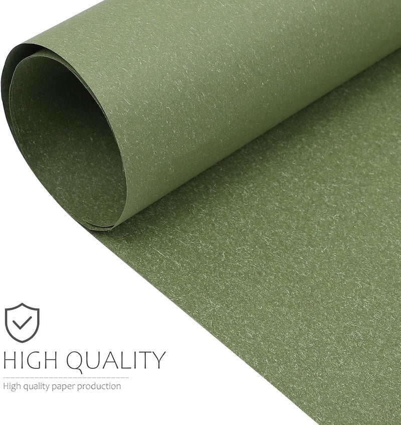 BUTIFULSIC Flower Packaging Paper Book Cover Wrapping Paper Single-sided Tea Green for Boxes Decorative - Image 3