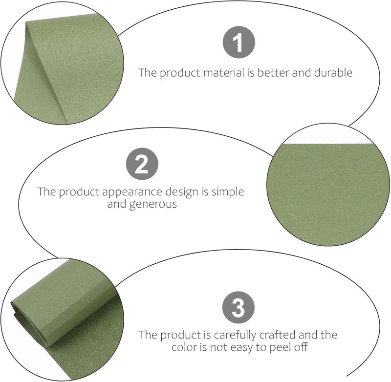 BUTIFULSIC Flower Packaging Paper Book Cover Wrapping Paper Single-sided Tea Green for Boxes Decorative - Image 5