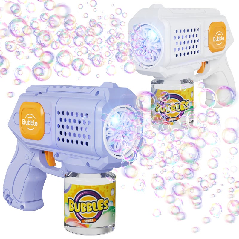 P PANACARE Panacare 2 Packs Bubble GunAutomatic bubbele Maker with 10 HolesLightingBubble Maker Toy for KidsPets10000Rich BubblesMin with Bubble SolutionBest Gifts for BirthdayPartyWedding - Image 3