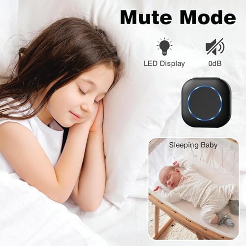 US1984 Wireless Door Bell Kits for Home and Office, Small Calling Bell for Office, Upto 1000 Feet Range with 36 Melodies Chimes, LED Flash, 3 Level Volume Doorbell Alarm (Transmitter & Receiver) - Image 3