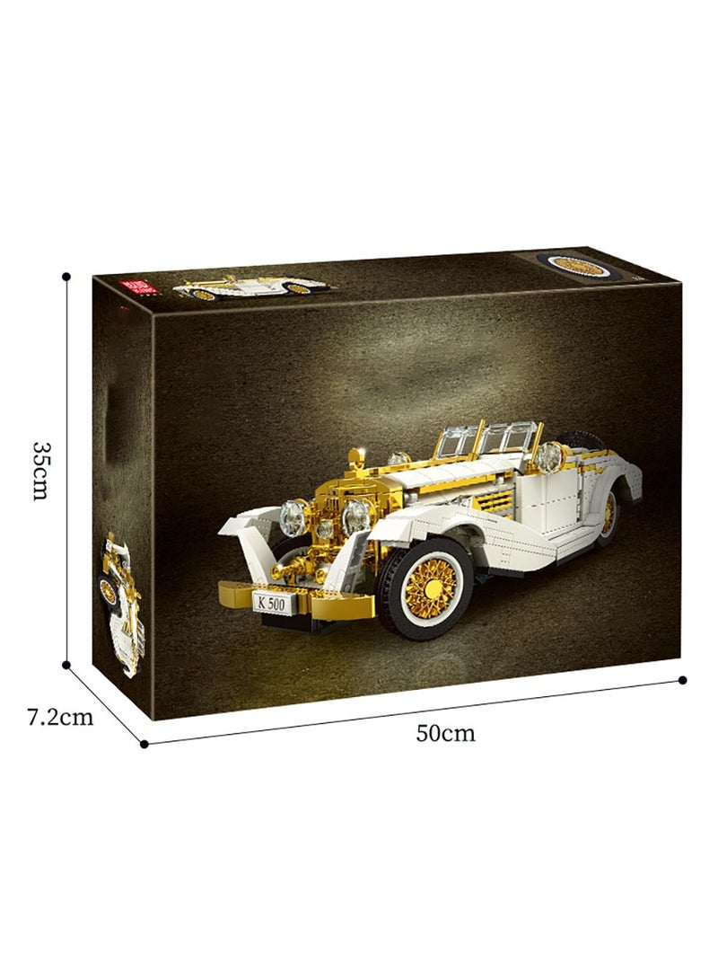 SYOSI Mould King K500 Vintage Model Car Building Sets Toy,868 Pieces of Realistic Details and Working Parts for Kids, Teens, and Adult Collectors - Image 4