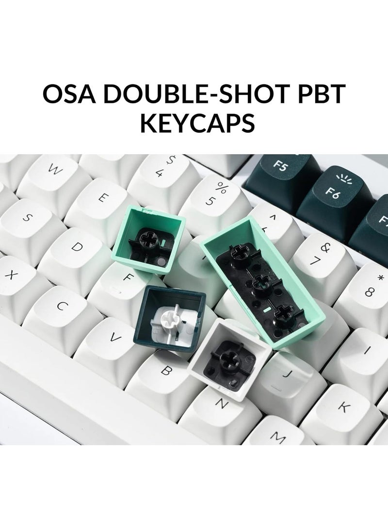 Keychron Q1 HE 75% layout 2.4 GHz QMK Wireless Custom Keyboard Hot swappable Gateron double rail magnetic switches Bluetooth USB-C wired Double shot PBT Keycaps RGB Backlight Knob version Compatible with Mac & Windows  - Image 5
