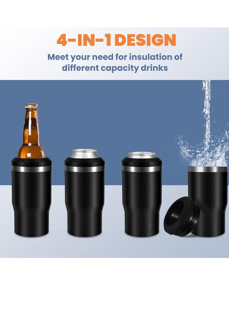 14oz Can Cooler, 4 in 1 Insulated Stainless Steel Can Insulator, Fits for 420ml Standard Can, Slim Can, Perfect for Camping, Beach, Picnic - Image 3
